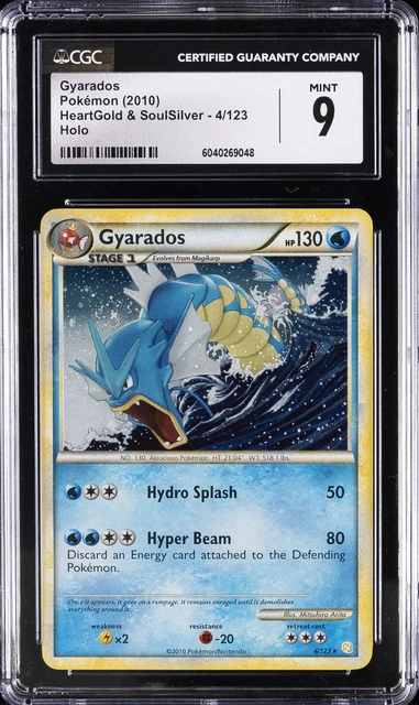 2010 POKEMON HEARTGOLD & SOULSILVER HOLO #4 GYARADOS CGC 9