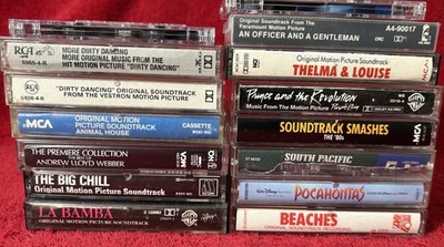 Film Movie 15 Soundtrack Cassette Tape Lot Musicals Vintage