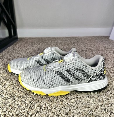 adidas CodeChaos 22 BOA J White Beam Yellow Golf Shoes Youth Size 5.5/6.5W