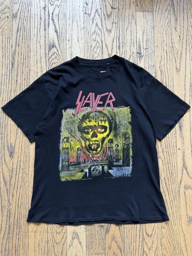 Slayer Seasons In The Abyss Tour Shirt Size Lar 1990s vintage concert t-shirt, vintage, size L, single stitch, B+ condition
