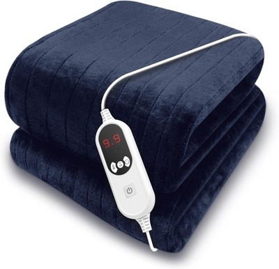 Heizdecke weiche Fleece Heizdecke dunkelblau 160x120cm DEFEKT SCHALTER