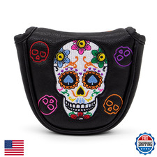 Golf Putter Cover Mallet Headcover Colorful Skeleton Magnetic Closure