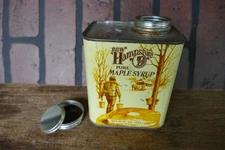 NOS antique advertising maple syrup tin New Hampshire quart old man of mountain