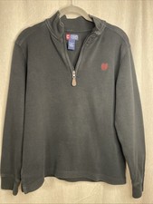 Chaps Boy’s 1/4 Zip Pullover Sweater Long Sleeve - Black - Size L (14-16)