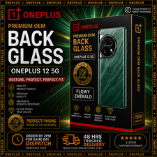 For OnePlus 12 Back Glass Rear Cover Camera Lens CPH2581 OEM FIT + Free Sealant
