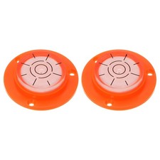 2pcsHigh Precision Horizontal Bubble Level 49x12mm Bull's-Eye Level Orange White