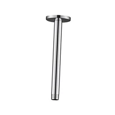  Shower Arm with Flange Ceiling Mount Replacement Rain Shower Head Chrome 10 in