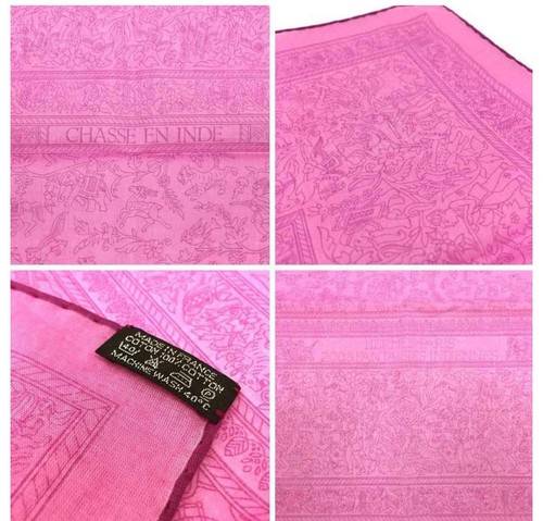 Pañuelo de algodón Hermès »CHASSE EN INDE«, edición especial alrededor de 1990, nuevo a estrenar, incl. Caja - Imagen 3 de 8