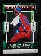 2014 Panini Elite Extra Edition Status Emerald Die-Cut 7/25 Raisel Iglesias 0ed0