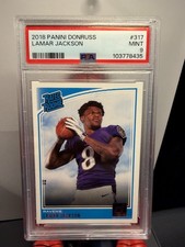 2018 Donruss Lamar Jackson Rated Rookie Card # 317 - PSA 9. rookie card picture