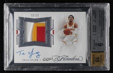 2020-21 Panini Flawless Patch Auto 2/25 Trae Young #FPA-TRA BGS 9 MINT