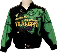 JH Design Marvel The Incredible Hulk Racing Jacket Youth Kids Size XXL 13-14