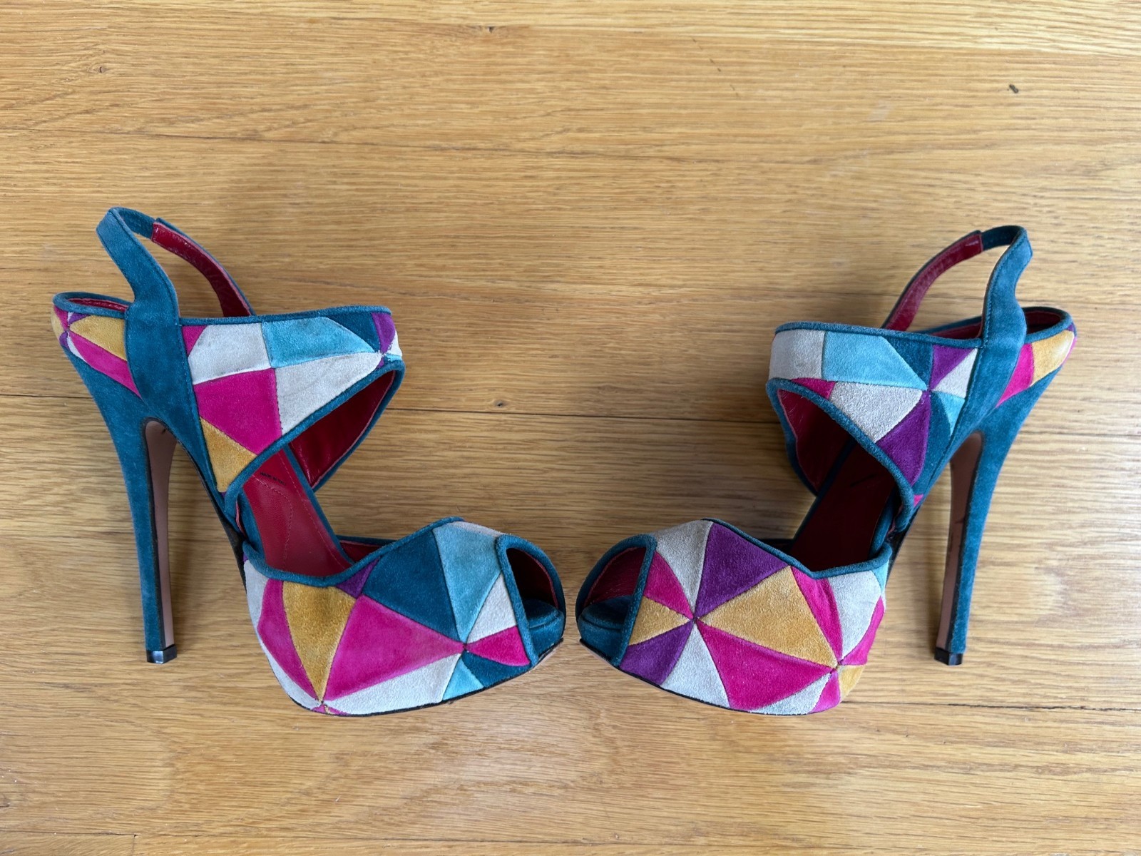 CESARE PACIOTTI Multi-Colors Patchwork Suede Plat… - image 18