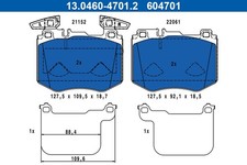 ATE Bremsbelagsatz Scheibenbremse 13.0460-4701.2 für MERCEDES GLC X253 C253 200 ATE Bremsbelagsatz Scheibenbremse 13.0460-4701.2 für MERCEDES GLC X253 C253 200