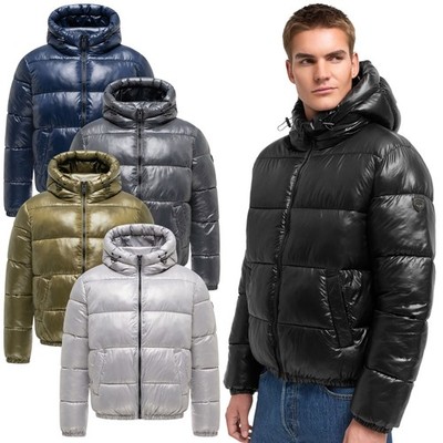 Stone Harbour Herren Herbst Winter Puffer Steppjacke glänzend gesteppt B782