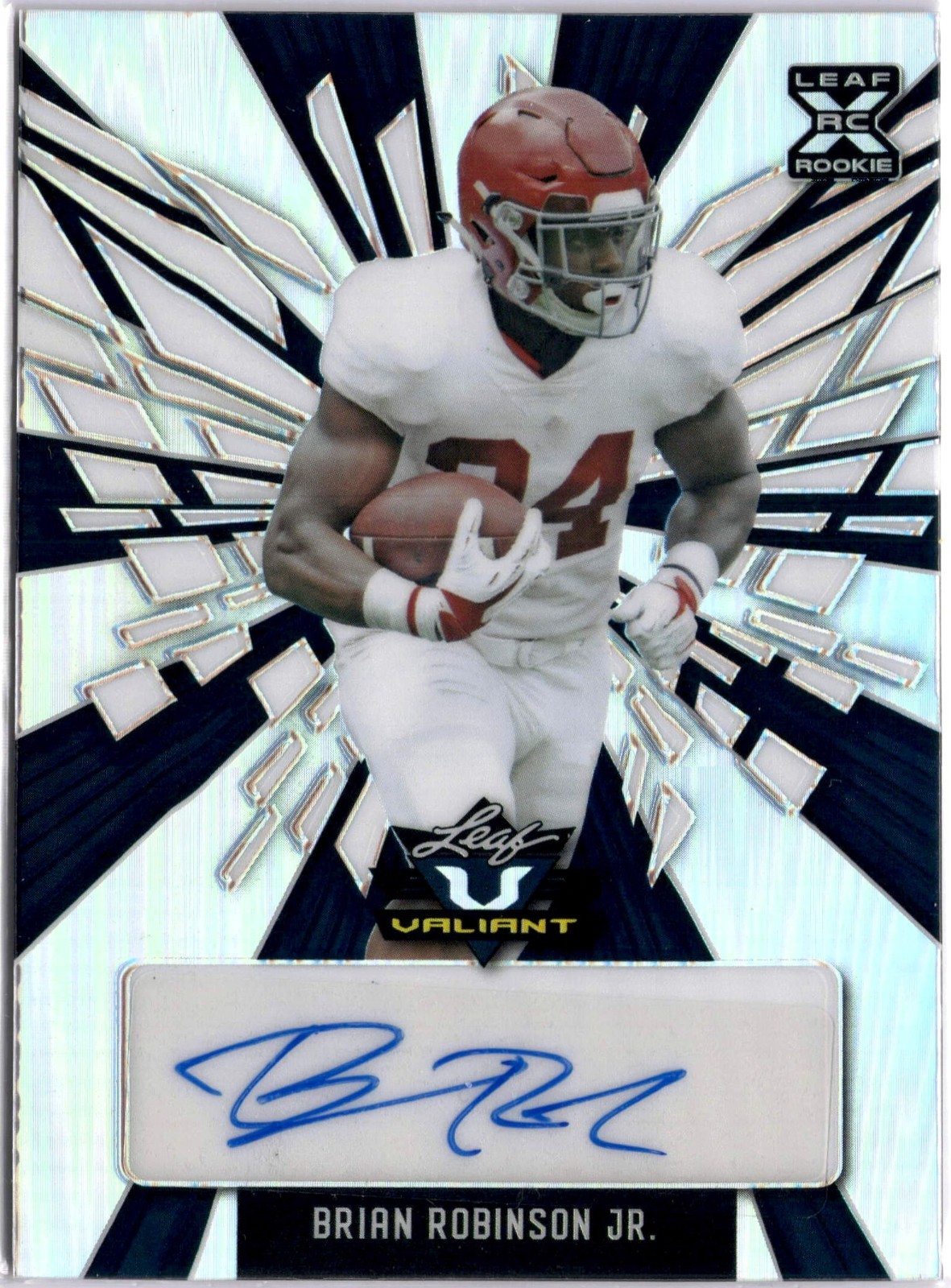 Brian Robinson Jr. Leaf Valiant Autographs #BABRJ Navy Blue