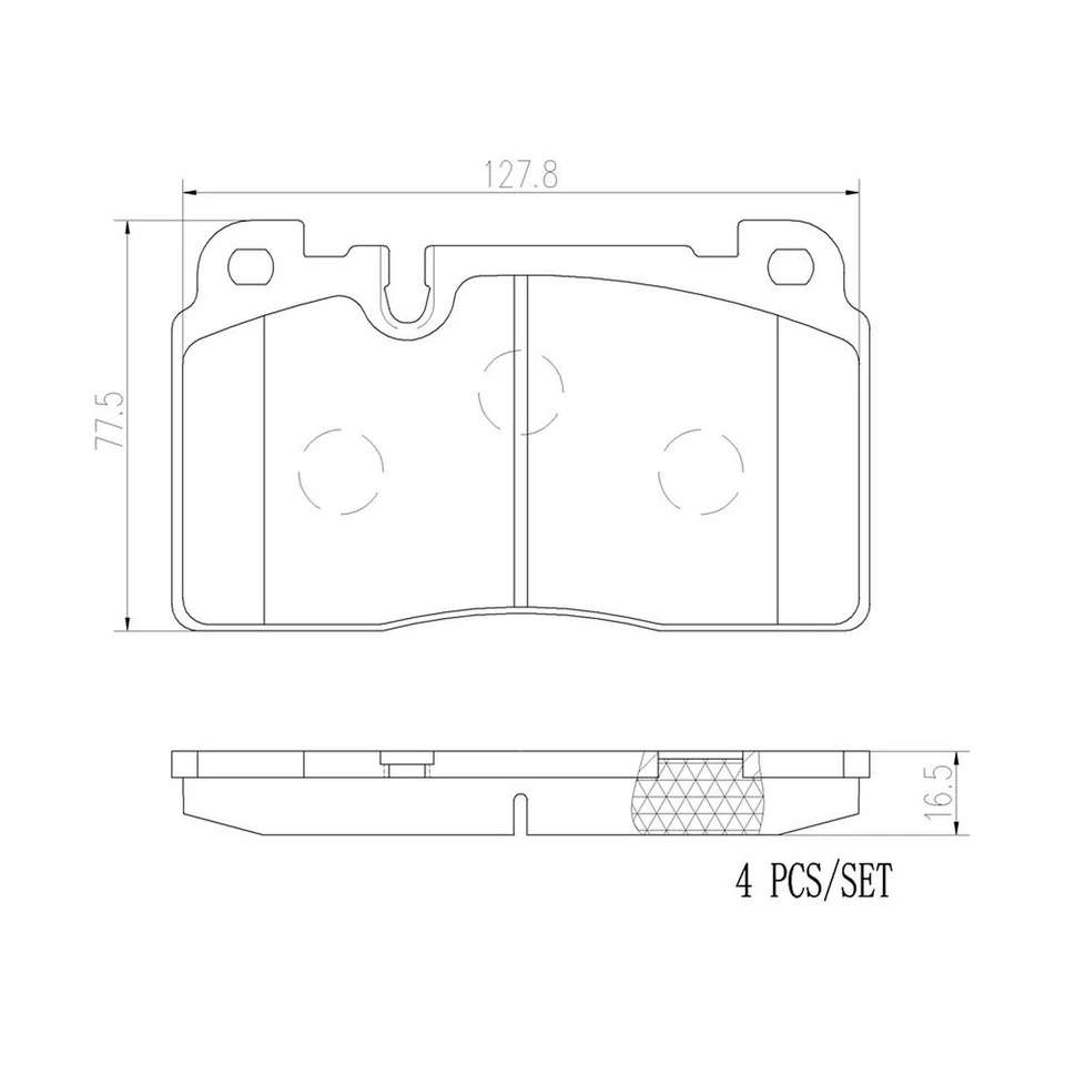Juego de pastillas de freno de disco Brembo P85133N para 13-23 Audi Porsche Macan Q5 SQ5 Foto 4 de 4