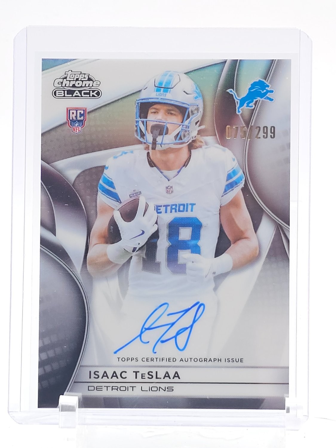 Isaac TeSlaa Topps Chrome Black Rookie Autographs #IT Refractor