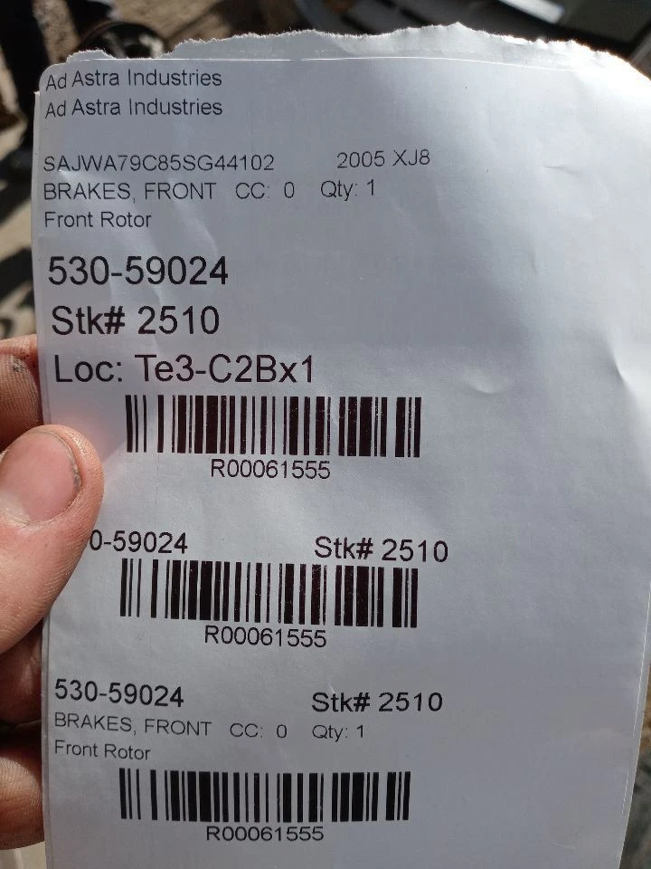 04-07 Jaguar XJ8 Vanden Plas X350 Front Right or Left Side Brake Disc Rotor OEM Foto 3 de 3