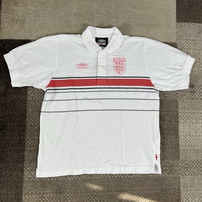 Vintage Umbro England Youth Kit Polo Shirt Size 158 CM Soccer