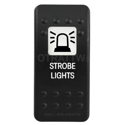 OTRATTW Carling Technologies Contura II Rocker only, STROBE LIGHTS, WHITE LENS