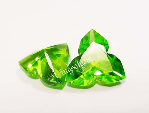 Lot 7 Péridots Bruts Naturels Du Pakistan 5.7g Pierres Gemmes Vertes