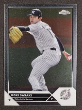 Roki Sasaki 2023 Topps Chrome NPB #50 Japanese Card Samurai Japan Lotte Marines