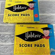 Vintage 1956 Original Yahtzee Score Sheets Replacement 2 Full Box