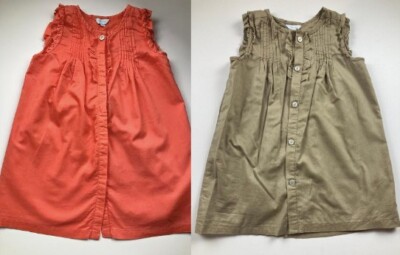 Tex Baby Girls Toddler Salmon color and Beige blouse set 
