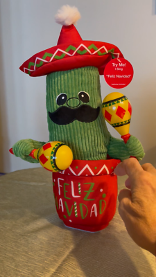 Animated Singing Dancing Christmas Cactus Maracas Playing Feliz