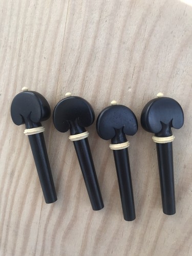Natural solid ebony black high quality ebony violin accessories 4/4 - Picture 2 of 3