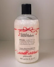 Philosophy Frosted Snowflakes Shampoo Shower Gel & Bubble Bath 16 oz