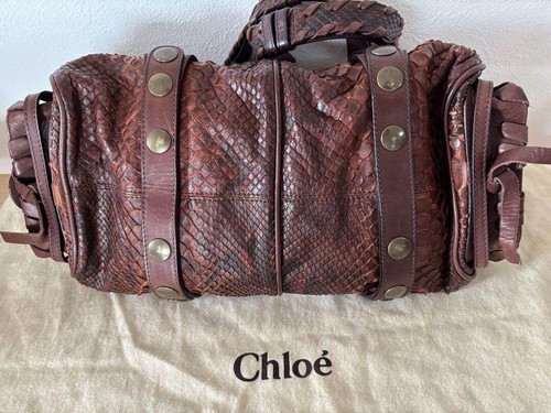 Bolso de hombro de cuero Chloe Silverado marrón usado auténtico hecho en Italia - Imagen 11 de 18