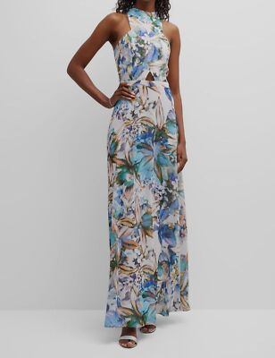 Aidan Mattox High Neck Gown, 4 / Blue Aidan Mattox High Neck Gown, 4 / Blue