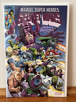 Marvel Super Heroes Secret Wars #1 - Zeck 1:50 Variant John Beatty Signed w/COA