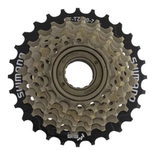 NEW! GENUINE BICYCLE 7 SPEED MULTIPLE FREEWHEELS 14/28T INDEX IN BLACK SHIMANO