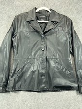 Outer Edge Jacket Womens Large Black Button U...