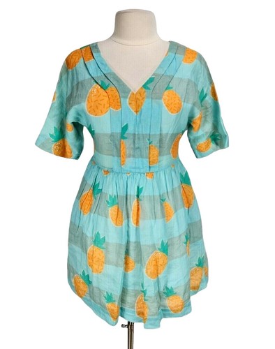 Farm Rio Women's Pineapple Garden Stretch Tulle Body-Con Dress Green XL New  | eBay