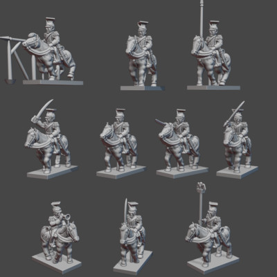 48x 6mm/1:300th French FPW Lancers 1870-71 (Turner Miniatures)