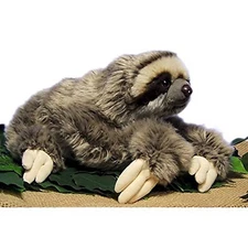 12.5'' Three Toed Sloth Plush Toy Soft Stuffed Animal Doll Lifelike Sloth Plush