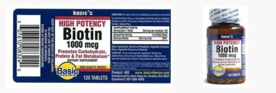 SM Basic's Biotin 1000mcg Tab 120ct (3 Pack)