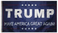 3x5 Trump Make America Great Again Blue Flag Poly 3'x5' Grommets 100D