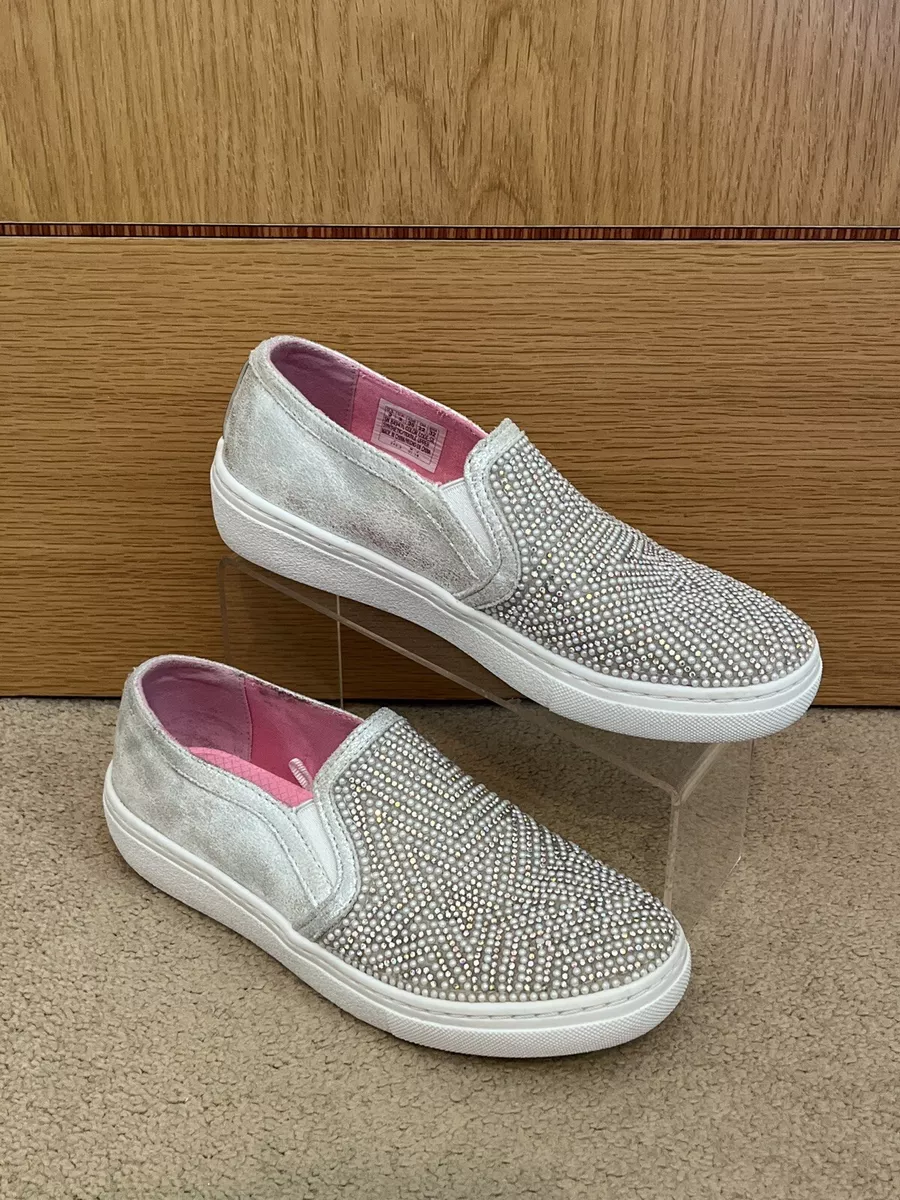 Silver slip on trainers uk sale