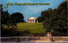 John F. Kennedy Gravesite Arlington VA Vintage Chrome Postcard Unposted A71