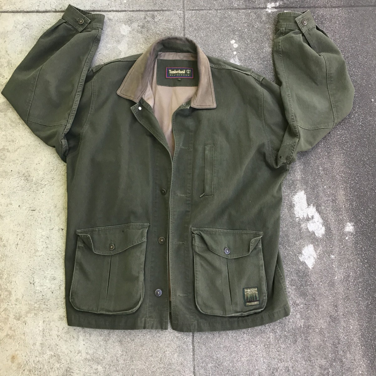 Vintage Timberland Weathergear Men Large Canvas Hunting Chore