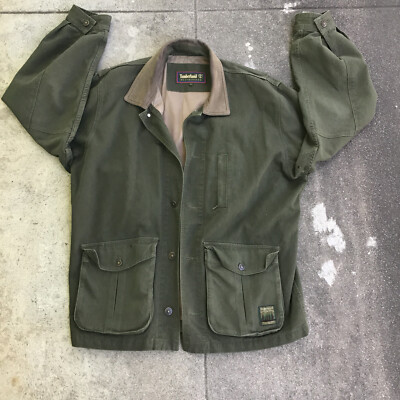 Vintage Timberland Weathergear Men Large Canvas Hunting Chore