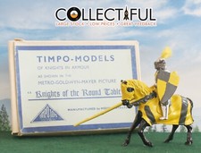 TIMPO LEAD FIGURE - KNIGHTS OF THE ROUND TABLE - SIR YELLOW GRAY - BOXED