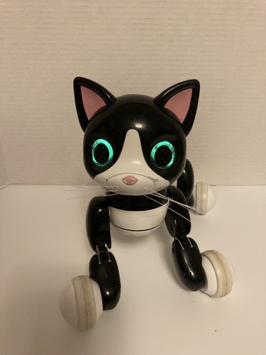 Spin Master Black Tuxedo Zoomer Kitty Cat Interactive Robot Works!!! No Tail - Picture 3 of 11