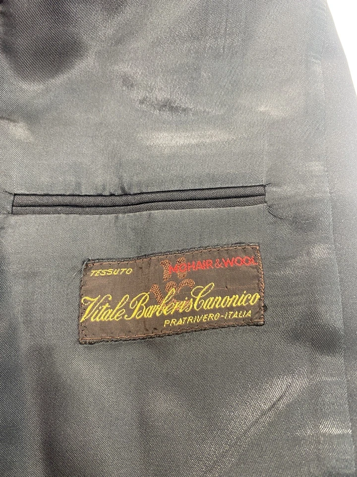 Ted Lapidus Men 40” Chest Blazer Vitale Barberis Canonico Mohair & Wool Designer - Image 4 of 4
