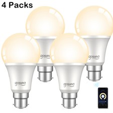 Gosund 1/2/4Pack Smart Alexa Light Bulb Warm White B22 8W Upgraded Bulb Dimmable